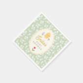 Chick Baby Shower Cute Paper Napkins Serviette (Ecke)