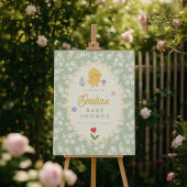 Chick Baby Shower Cute Welcome Sign Poster
