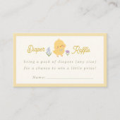 Chick Baby Shower Diaper Raffle Ticket Begleitkarte (Vorderseite)