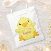 Chick Birthday Party Pink Geschenktütchen (Ausgeschnitten)