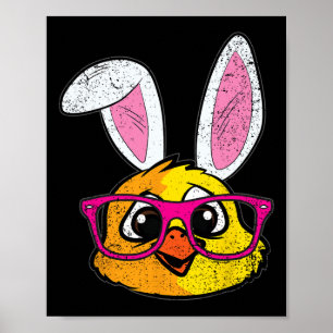 Chick Bunny Oars Niedlicher Farm Frühjahr Poster