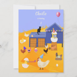 Chick Charlie Chicken Geburtstag Einladung
