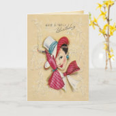 Chick Chic Geburtstagskarte Karte (Gelbe Blume)