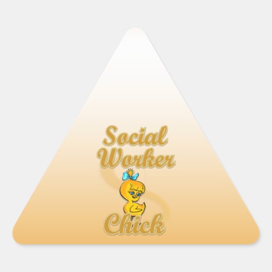 Chick Dreieckiger Aufkleber (Vorderseite)