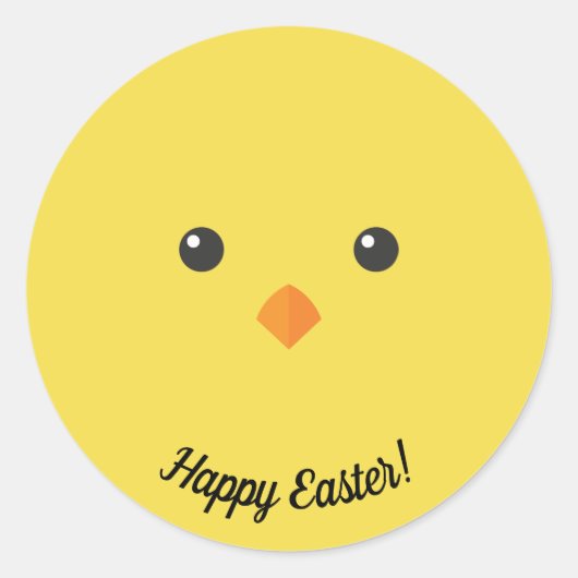 Chick Face Runder Aufkleber (Vorderseite)
