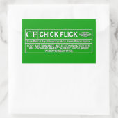 Chick Flick Rechteckiger Aufkleber (Tasche)