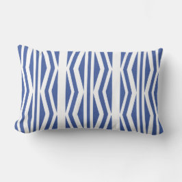 Chick Geometric Blue White Pattern Lendenkissen