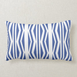 Chick Geometric Blue White Pattern Lendenkissen
