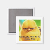 Chick Happy Face Magnet (Vorderseite/Rückseite)