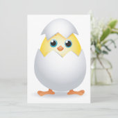 Chick Hatching Einladung (Stehend Vorderseite)