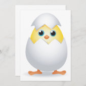 Chick Hatching Einladung (Vorne/Hinten)