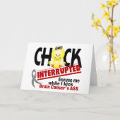 Chick Interrupted 2 Brain Cancer Karte (Gelbe Blume)