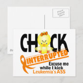 Chick Interrupted 2 Leukemia Postkarte (Vorne/Hinten)