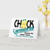 Chick Interrupted 2 Zervical Cancer Karte (Gelbe Blume)