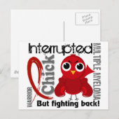 Chick Interrupted 3 Multiples Myelom Postkarte (Vorne/Hinten)
