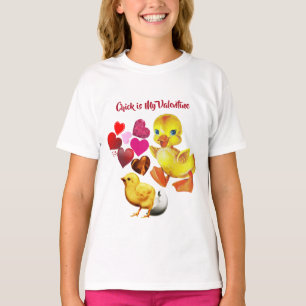 Chick ist meine Valentine Sweeping Hearts Niedlich T-Shirt