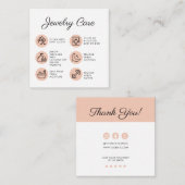 Chick Jewelry Care Instruktionen Business Vielen D Begleitkarte (Vorne/Hinten)