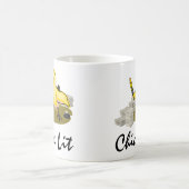 Chick Lit Writer with Paper and Feather Quill Kaffeetasse (Mittel)