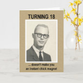 Chick Magnet 18. Geburtstag Karte (Gelbe Blume)
