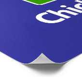 Chick Magnet Blue BG Poster (Ecke)