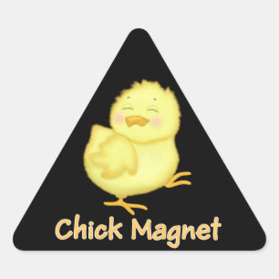 Chick Magnet Dreieckiger Aufkleber