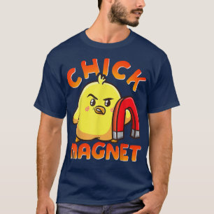 Chick Magnet Funny Halloween Kostüm Magnetic Litze T-Shirt