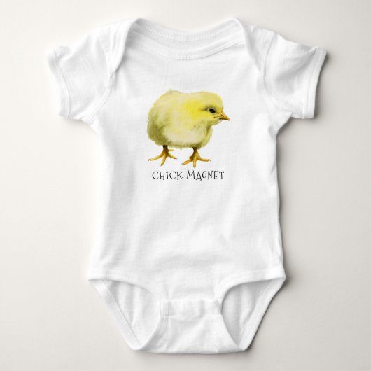 Chick Magnet | Funny Niedlich Pub Baby Chicken Strampler (Vorderseite)