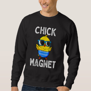 Chick Magnet Funny Osterfest Niedlich Baby Chicken Sweatshirt