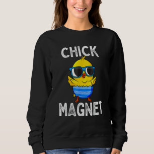 Chick Magnet Funny Osterfest Niedlich Baby Chicken Sweatshirt
