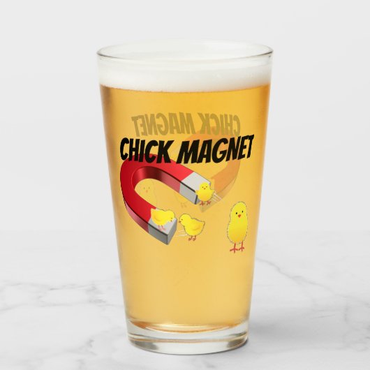CHICK Magnet Glas (Vorne (Gefüllt))