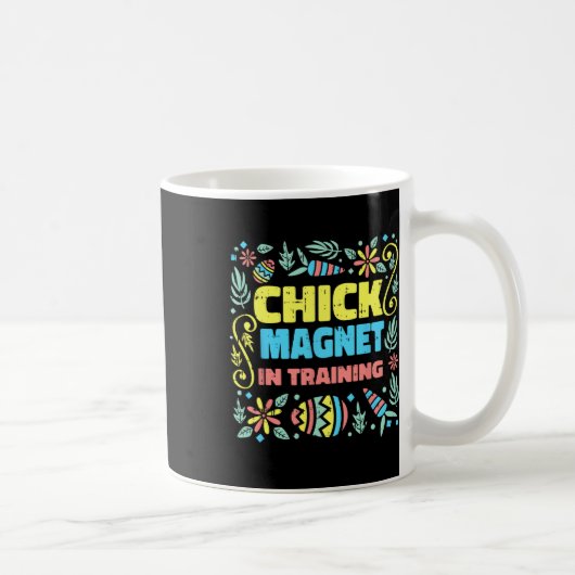 Chick Magnet im Training Osterfest Gewitterte Eize Kaffeetasse (Rechts)