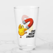 Chick Magnet individuelle Name Glas (Rückseite)