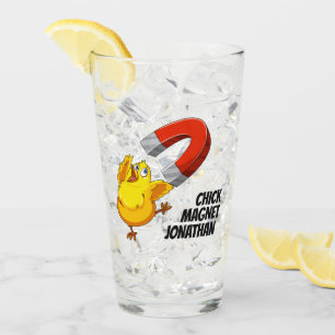 Chick Magnet individuelle Name Glas
