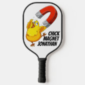 Chick Magnet individuelle Name Pickleball Schläger (Rückseite)