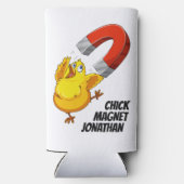 Chick Magnet individuelle Name Selters Dosenkühler (Rückseite)