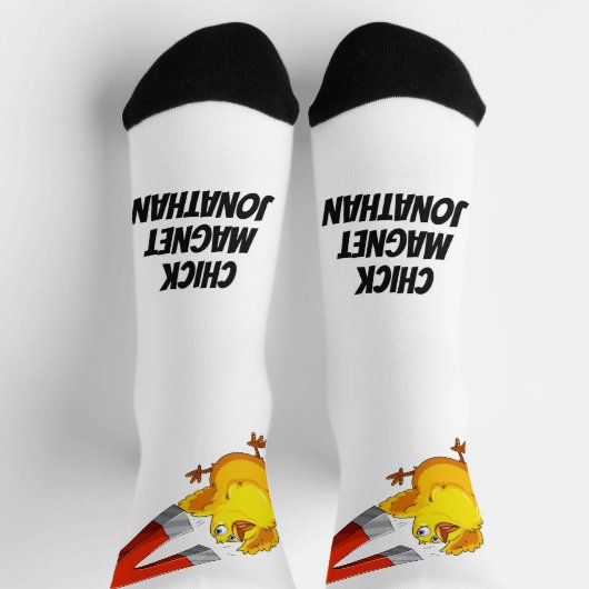 Chick Magnet individuelle Name Socken (Oben)