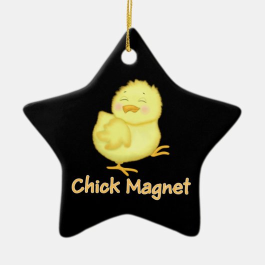 Chick Magnet Keramikornament (Vorne)
