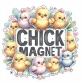 Chick Magnet - Niedliche Baby Chicks Aufkleber (Vorderseite)