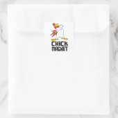 Chick Magnet Quadratischer Aufkleber (Tasche)