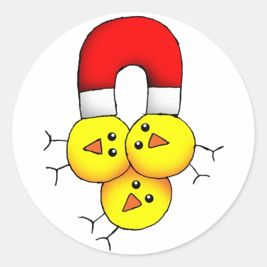 Chick Magnet Runder Aufkleber (Vorderseite)