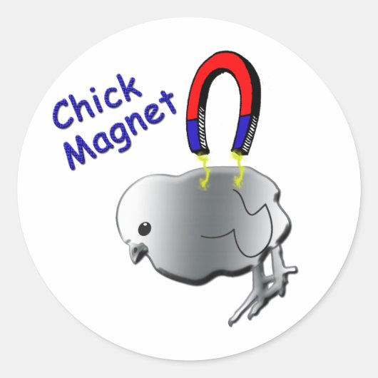 Chick Magnet Runder Aufkleber (Vorderseite)