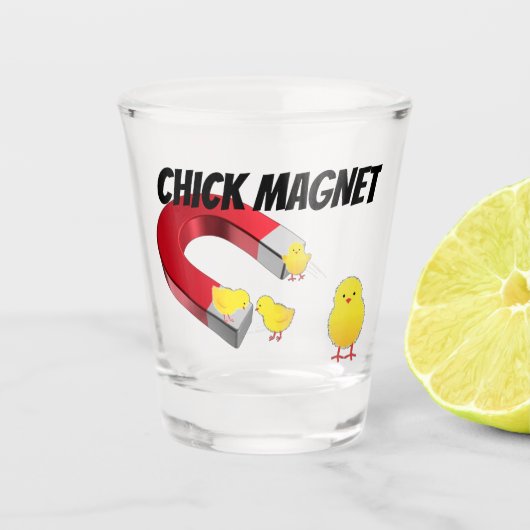 CHICK Magnet Schnapsglas (Vorderseite)