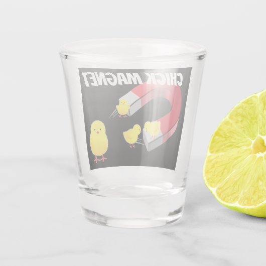 CHICK Magnet Schnapsglas (Rückseite)