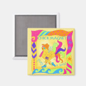 Chick Magnet spielt eine kleine Magnet (Vorderseite/Rückseite)