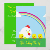 Chick 'n chicks einladung (Vorne/Hinten)