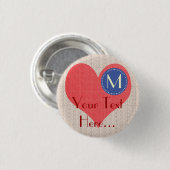 Chick Niedlich Big Heart Party Button (Vorne & Hinten)