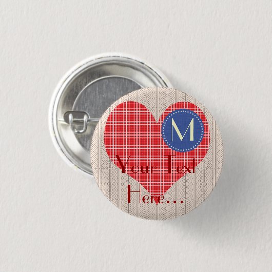 Chick Niedlich Big Heart Party Button (Vorne & Hinten)