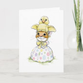 Chick Oaster Bonnet Mouse Card Karte (Vorderseite)