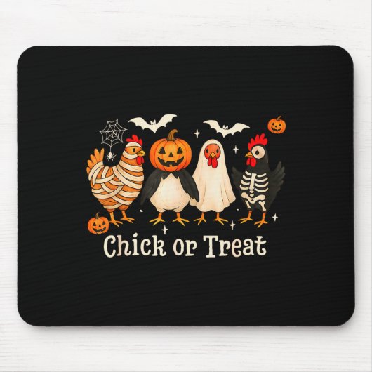 Chick Or Treat Funny Chicken Halloween Costume Chi Mousepad (Vorne)
