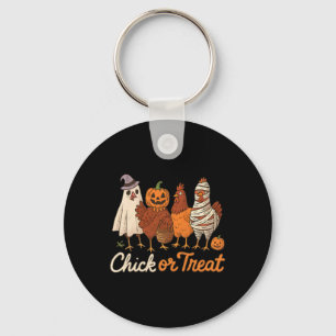 Chick Or Treat Halloween Hexe Grusel-Huhn _1 Schlüsselanhänger